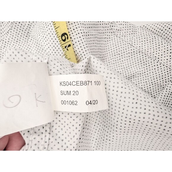 Michael Kors White Polka Dot Short Sleeve Collared Button Up T-Shirt Size Small - Picture 6 of 10